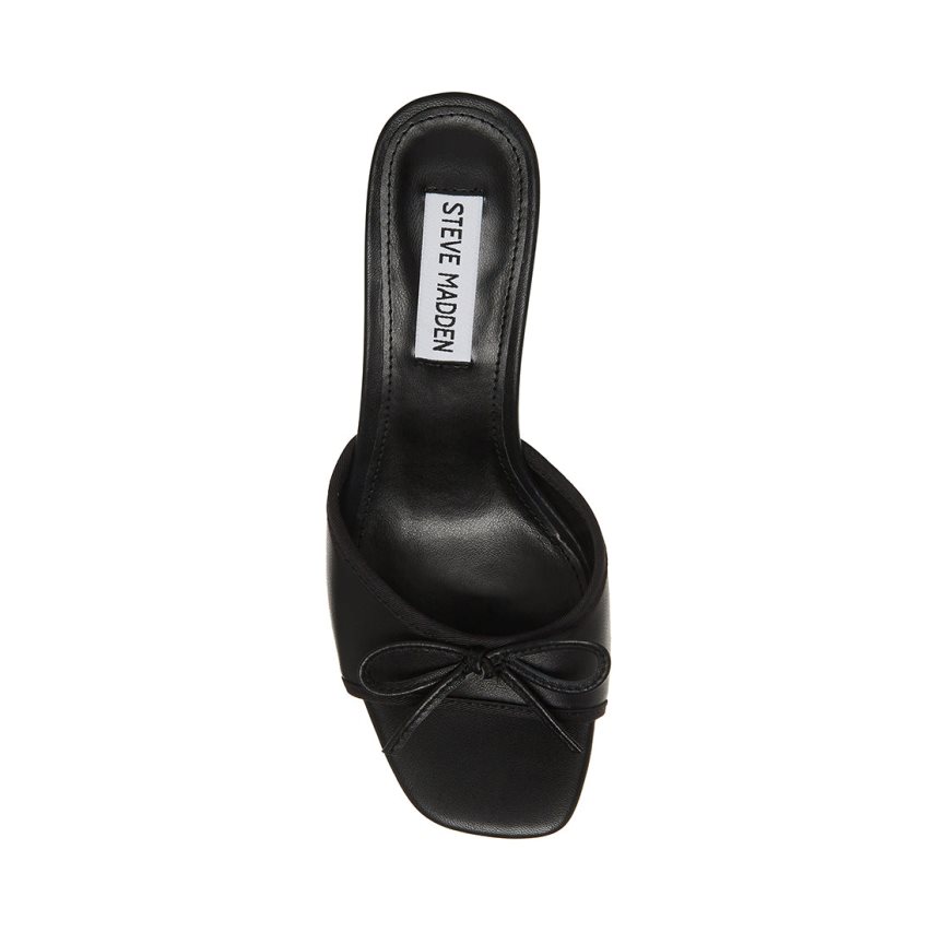 Mulas Steve Madden Emory Cuero Mujer Negras | ES FG8012